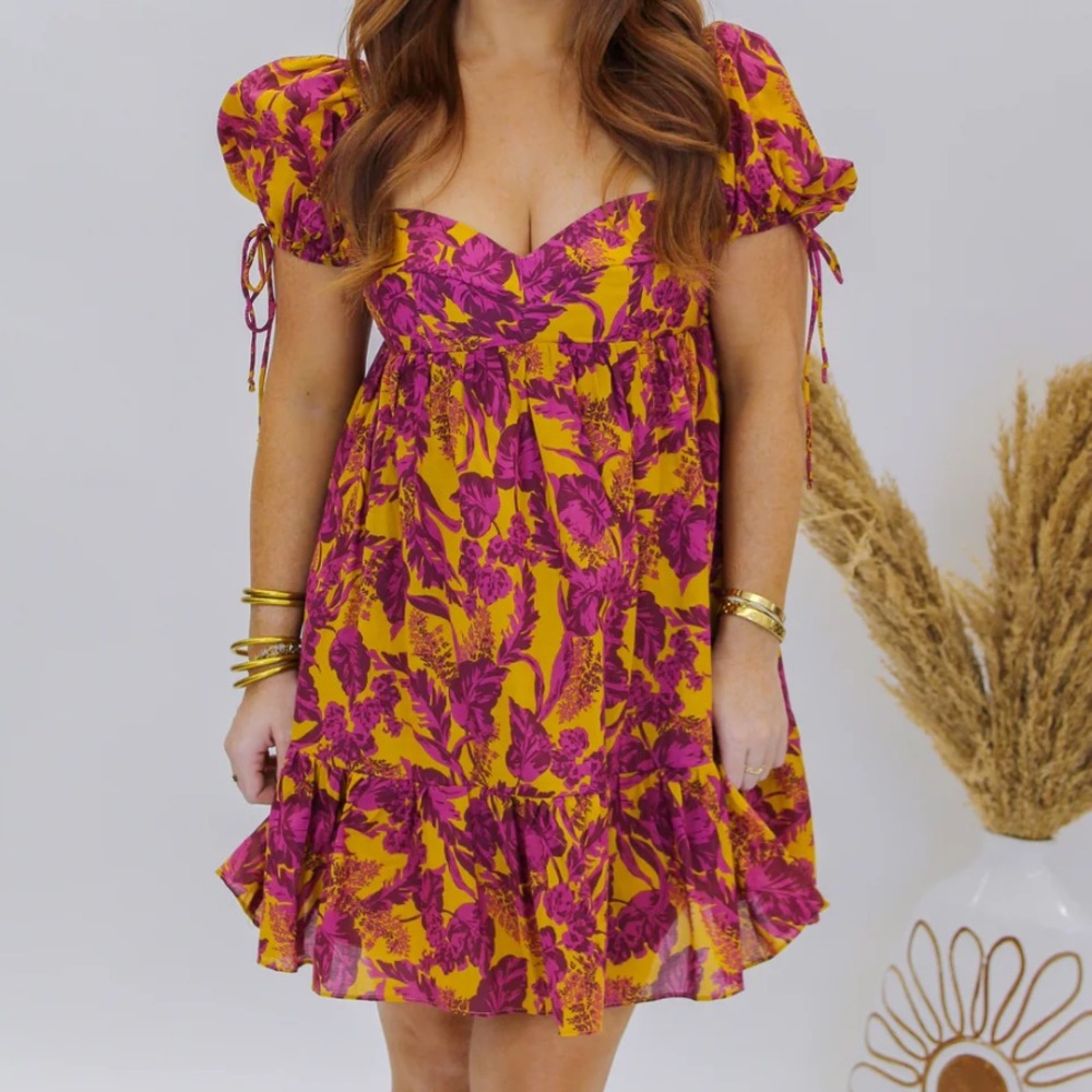 Floral Puff Sleeve Dress